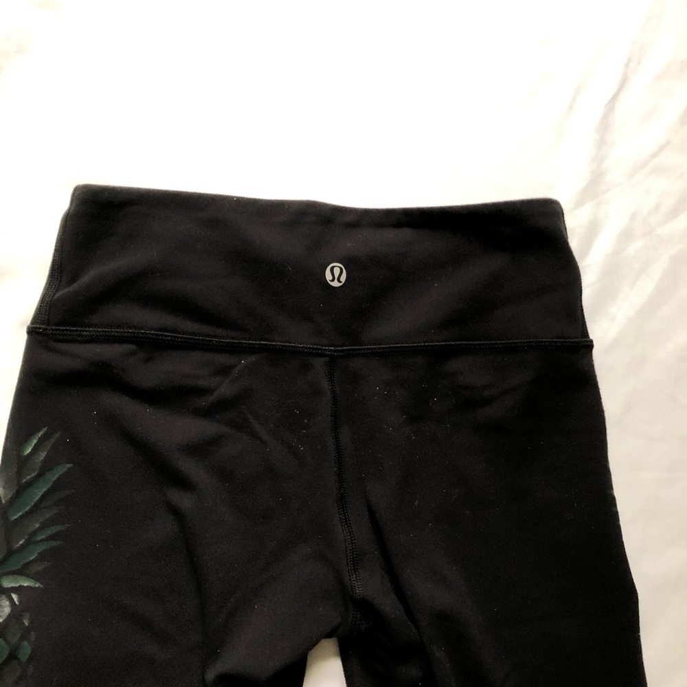 Lululemon leggings- pineapple graphic side